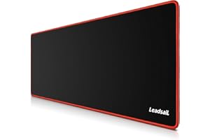 LeadsaiL Large Gaming Mouse Mat, 800 * 300 * 4mm, Non-slip, Spill-Resistant and Anti-Fray Stitched Edges Keyboard Mouse Desk Pad for Laser/Optical Mice