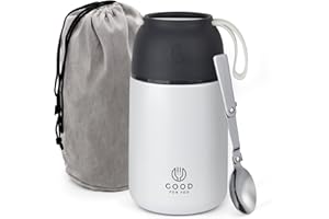 GOOD FOR YOU - Bottiglia termica per alimenti caldi, contenitori per zuppa, ideale come contenitore per il pranzo isotermico, fiaschetta per zuppa o contenitore per il pranzo - Bottiglia termica in