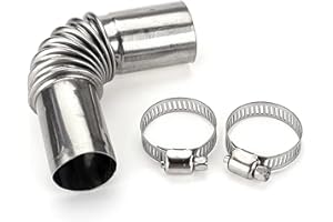 AOIXBCUROC 25MM Entlüftungsschlauch Edelstahl Standheizung Autoheizung Auspuffrohr Dieselgasentlüftungsschlauch, Silber