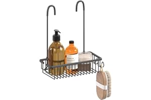 Howdah Estante Ducha sin Taladro Aluminio, Cesta Ducha Colgar de Diseño Moderno, es para Almacenar Champú y Jabón, Estante Dimensiones del Estante de Ducha: 28,5 x 13 x 7,1 cm Gris Oscuro