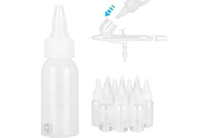 ‎HZTYYIER Hztyyier 10 Stück leere Airbrush Flaschen, 30 ml Farbaufbewahrungsflaschen Ersatzgläser mit Waage