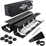 Cable Duct Desk for Workplace Organisation, Cable Management Desk, TÜV Rheinland Tested, Cable Holder, Cable Tray Table, Set 