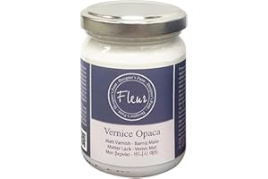 FLEUR DESIGNER'S PAINT | Vernice Protettiva, 130 ml, Trasparente Opaca, Base Acqua, Monocomponente. Alta Resistenza, Non Ingiallisce ed Essiccazione Rapida, Made in Italy.