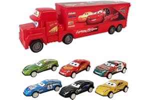 IOSCDH Voiture Enfant Petite, 7PCS Petites Voitures Jouets, MC-Queen Toy, MC-Queen Cars, Voiture Jouet pour Enfants, Cadeau de Anniversaire pour Enfants