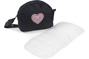 Bayer Chic 2000 853-26 Sac à Langer pour poupée - Accessoire de poupée - Rose, Gris mélangé - Bleu Marine