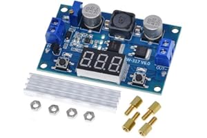 ICQUANZX LTC1871 DC-DC-Hochsetzsteller 3-35VDC auf 3,5-35VDC Mit LED-Voltmeter DC-DC-Hochsetzsteller Spannungsversorgungs-Spannungsregler