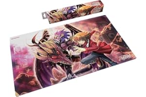 YU-GI-OH! Jaden & Yubel Game Mat, Blue and White, Red and Black