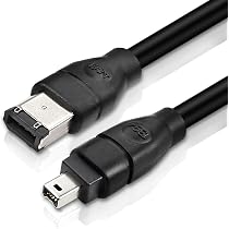 Câble FireWire IEEE1394 InLine 4 Broches Vers 6 Broches - 1,8m Noir - Transfert Données Haute Vitesse