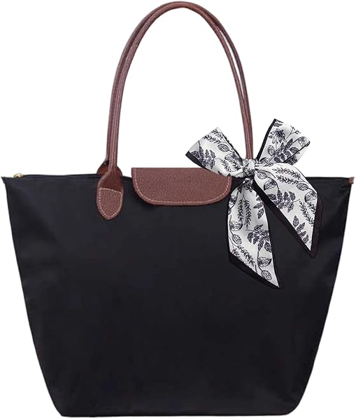 HTTDSLF Bolso de Hombro para Mujeres, Bolsa de Mano para Mujer, Bolso Universidad Trabajo, Liviano y Plegable, Bolsos de Grandes Capacidad para Viajar Desplazamientos Compras Playa - 1