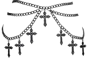 PPGGOPP Vintage Metall Taillenketten,Punk Taillenketten Gothic,Damen Körperkette Metall Bauchkette Verstellbarer Taille Mehrschichtige Taillenkette Gürtel Verstellbare Body Link Gürtel Mädchen Damen