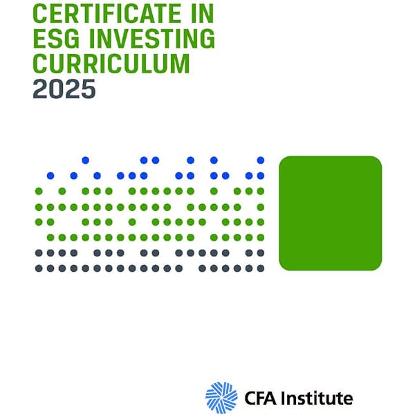 Buy 2025 CFA Certificate in ESG Investing Curriculum : ESG