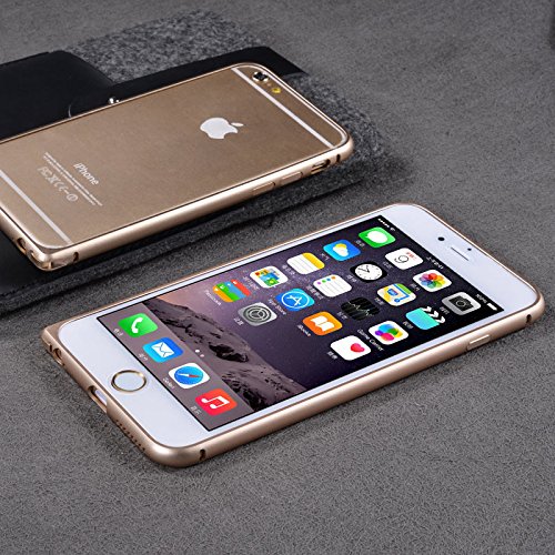 Original Binli Aluminium iPhone 6 / 6s Bumper Schutzhülle Hülle Hard Cover Back Case Tasche – von OKCS in Spacegray Grau - 4