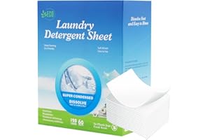 BomnKa Laundry Detergent Sheets, 60 Sheets/120 Loads Eco-friendly Deep Clean Washing Detergents Ocean Fresh Fragrance Concentrated Sustainable Sheets for Washing Clothes