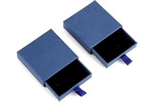 STUUC 2 PCS Joyero cuadrado, caja de regalo extraíble, caja de regalo para guardar anillos y collares, adecuada para bodas, San Valentín, cumpleaños, aniversarios