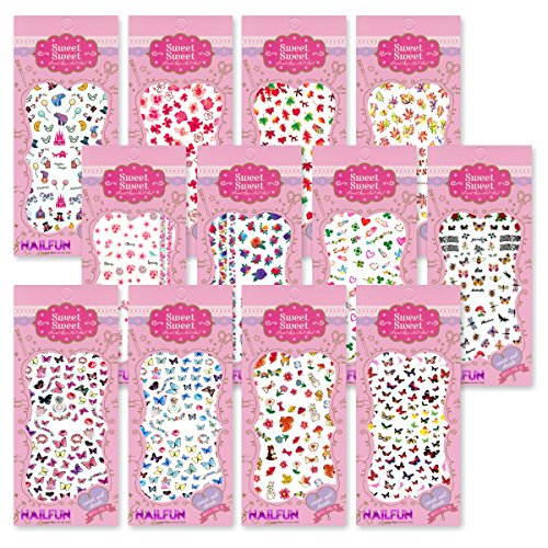 12 Packungen Maxi One Stroke Sticker Bögen - QJL-Serie - wunderschöne Motive