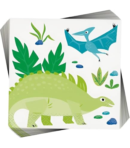 8 Piatti Dinosauri Verdi • Eventi di Laura