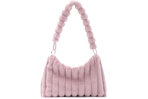 Syrads Borsa Peluche Pelliccia Sintetica Tote Donna Mano Morbida Soffice Top Handle Purse