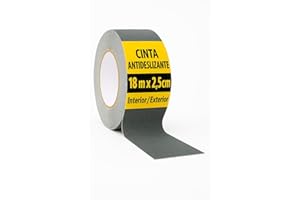 notlok Safety Work Cinta Antideslizante para Uso Interior y Exterior (2,5 cm x 18 m, 0,8 mm, Gris), Tiras Antideslizantes, Antideslizante, Adhesivos Antideslizantes, Autoadhesivo, Escalera de Ducha