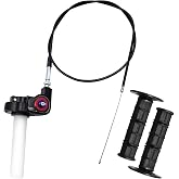 INNAL Throttle Grip with Cable Grip and 1.2m Cable 50-250cc | Swivel Throttle with Handle for Atv Dirt Bike (Black)