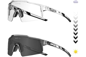 KAPVOE Gafas de Ciclismo Fotocromáticas con TR90 Mujeres Hombres Niños Niñas Gafas de Sol Deportivas Mujeres Hombres K9023
