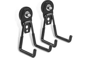 MAGXCENE Crochets magnétiques,43mm Aimants puissants avec crochets, Crochets magnétiques pour cuisine, garage，frigo, rideaux, salle de classe, barbecue, outils (Noir, 2 Pcs)