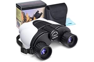 OKULEYA Enfants Jumelles, 10 x 25 jumelle Enfants Jumelles d'extérieur Pliable Télescope d'observation pour Observation des Oiseaux, Le Camping et la Chasse - Cadeau et Jouet Parfait