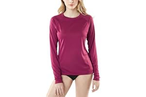 TSLA Women's UPF 50+ Long Sleeve Running Shirts, UV/Sun Protection Workout Shirts, Regular-Fit Quick Dry Athletic Tops