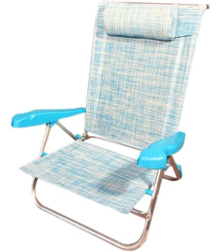 Sedia Da Spiaggia Pieghevole GIANTEX Con Zaino - Schienale Regolabile 5 Posizioni, Alluminio, Peso 3 Kg