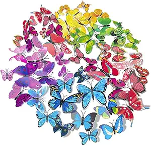 JAAMSO ROYALS Multicolor 3D Butterflies Home D