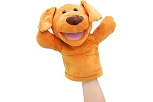 lilizzhoumax Simulation Puppy Hand Puppet Plush Toy, Stuffed Animal Plush Dog Cute Role-Playing, Child Interactive Early Education Toys Home Decoration Animal Toys birthday Gift for Kids boys girls