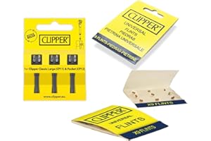 Clipper Set Ricarica con 9 Pietrine + 3 Rotelle d’Accensione con Pietra – Con Custodia Originale OnAir Selezionata Casualmente (9x Pietre focaie + 3x Rotelle Accendino)