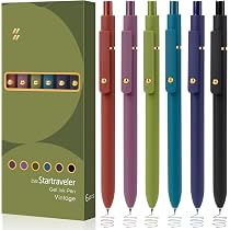 16 Einziehbare Gelschreiber – 0,5 Mm Feinlinie, Schwarz/rot/blau, Mit Jumbo-Nachfüllung, Für Schule & Büro