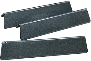Denmay 38,8 cm 7635 Flavorizer Bars pour Weber Spirit I & II 200 Series (2 brûleurs), Spirit E210 S210 E220 S220 Grills à gaz, Remplacement de la Plaque chauffante en Porcelaine émaillée, Paquet de 3
