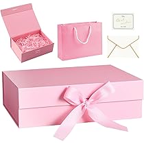 Boîte Cadeau Or Rose 27X17,5X10 Cm, Boîte Cadeau Haut De Gamme Avec