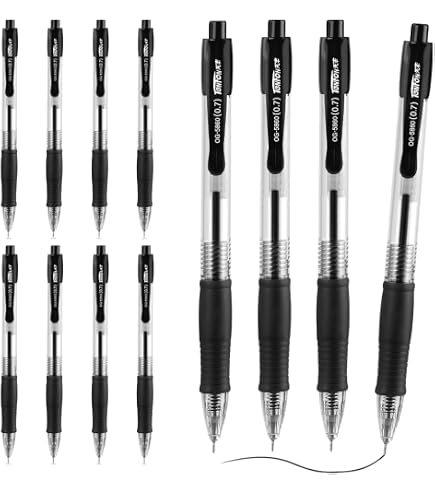 Pack De 10 Stylos Gel Osama - Encre OBG 1.0mm, Fluide Et Précis, Pour Bureau Et École