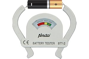 ALECTO Testeur de piles pour les formats AAA (LR03)-AA (LR06)-9V-C-D