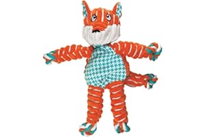 KONG – Floppy Knots Fox – Innere Geknotete Seile und Minimale Füllung für Weniger Unordnung – Für Kleine/Mittelgroße Hunde