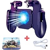 BESTZY Manette de Jeu Mobile PUBG 4 en 1 Contrôleur Mobile Multifonction avec Ventilateur Refroidissement de Téléphone Déclencheur Gamepad Mobile pour Android et iOS 4,7 à 6,5 Pouces