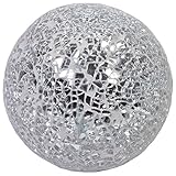 3 Set Silber Kugel mit Glasmosaik – 7,5cm 10,5cm 12,5cm Dekokugel Mosaikkugel Deko Kugel Ball Dekoball Mosaik - 3