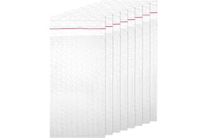 LOLYSIC 100 stycken bubbelpåsar 10 x 20 cm självhäftande fraktpåsar