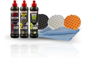 PFLEGEN UND POLIEREN Menzerna Kit de polissage pour voiture + tampons gaufrés Ø125