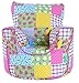 Cotton Patchwork / Ladybird Bean Bag Arm Chair with Beans