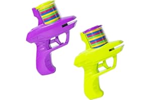 ASQzhuLIWing 2 pcs Foam Disc Launcher Flying Disc Airplane Foam Disc Launcher Launcher Toy Disk Toy Saucer Launcher and Flying Saucers Gifts for Kids Outdoor Games Activities