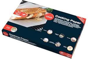 STALWART Non-Stick Panini Cooking Paper Sheets 330 x 270 mm (Pack of 100), White, Size: GN 1/2, Keeps Grills & Presses Clean From Burnt-on Indgredients, Also For Separating Fresh Dough, GH038