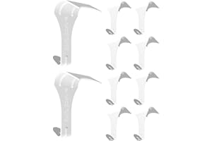 NACETURE Picture Hanging Hook– Picture Rail Hooks White 10 Pack Heavy Duty Picture Molding Hangers – Works on Nylon and Steel Cable