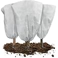 Lot 5 Housses Hivernage Plantes VILMORIN – 80x80 Cm, 30g/m², Protection Gel & Froid Avec Sangle (Blanc)