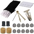 CESFONJER Smoking Pipe Accessories Kit, 3 in 1 Pipe Pushers, 80 Pipe Cleaners & 20 Pipe Filters, 2 Pipe Bits & 10 Metal Balls, 2 Cork Knockers, Smoking Accessories