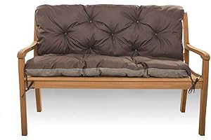 SETGARDEN Coussin de banc 2 ou 3 places, coussin pour balancelle de jardin, coussin de canapé, gardin, coussin de banc d'intérieur, coussin pour banc d'extérieur (170_x_50_x_50_cm, marron)