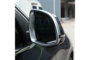 DIYUCAR Cadre de Rétroviseur latéral en plastique ABS Argenté mat pour X5 F15 X6 F16 - accessoires de voiture 2014-2017