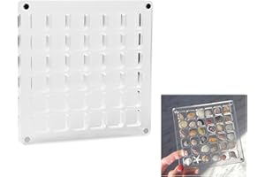 Pumwoy Acrylic Magnetic Seashell Display Box, Seashell Storage Box Shell Display Box, Diamond Gemstone Display Organizer Case for Small Seashell, Beads, Nails, Earrings, Jewelry (36 Grids)